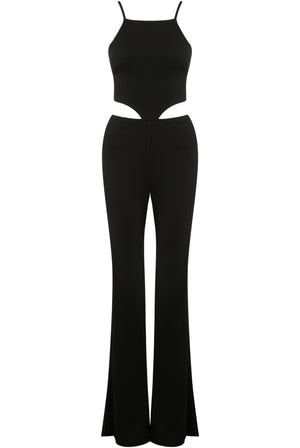 Ribbed Cut Out Jumpsuit