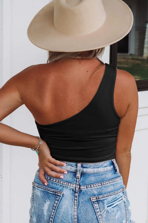 One Shoulder Crop Top